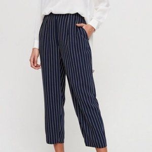 Aritzia Babaton Modesto Navy Pin Stripe Trouser